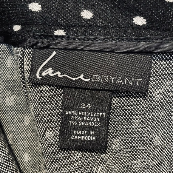 NWT Lane Bryant Black & White Polka Dot Mini Pencil Skirt Women’s Plus Size 24 - Picture 5 of 5